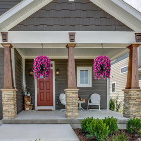 HyeFlora outdoor-friendly hanging flowers require no watering or maintenance.