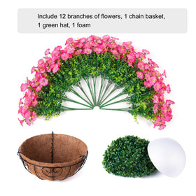 Outdoor porch balcony decor with HyeFlora hanging flowers