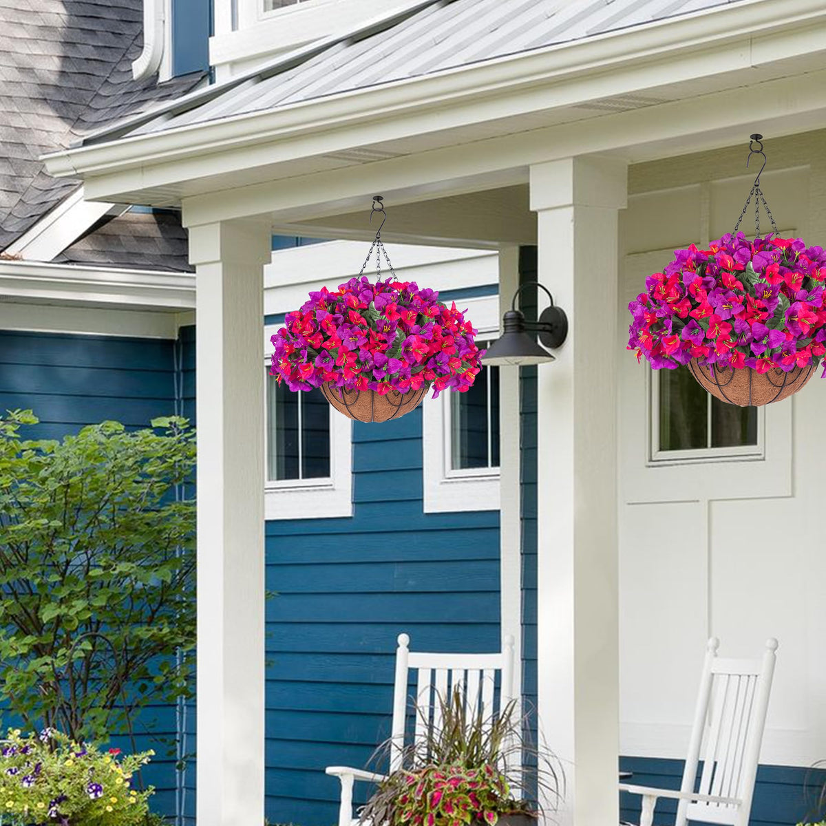 HyeFlora outdoor porch decor featuring UV-resistant faux blossoms