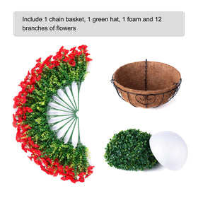 HyeFlora UV resistant hanging flowers ready for outdoor use.