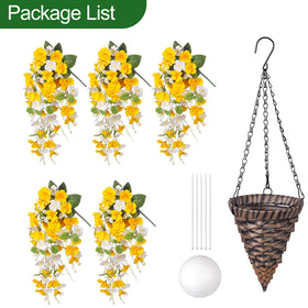 HyeFlora UV-resistant hibiscus arrangement resists sun and weather.
