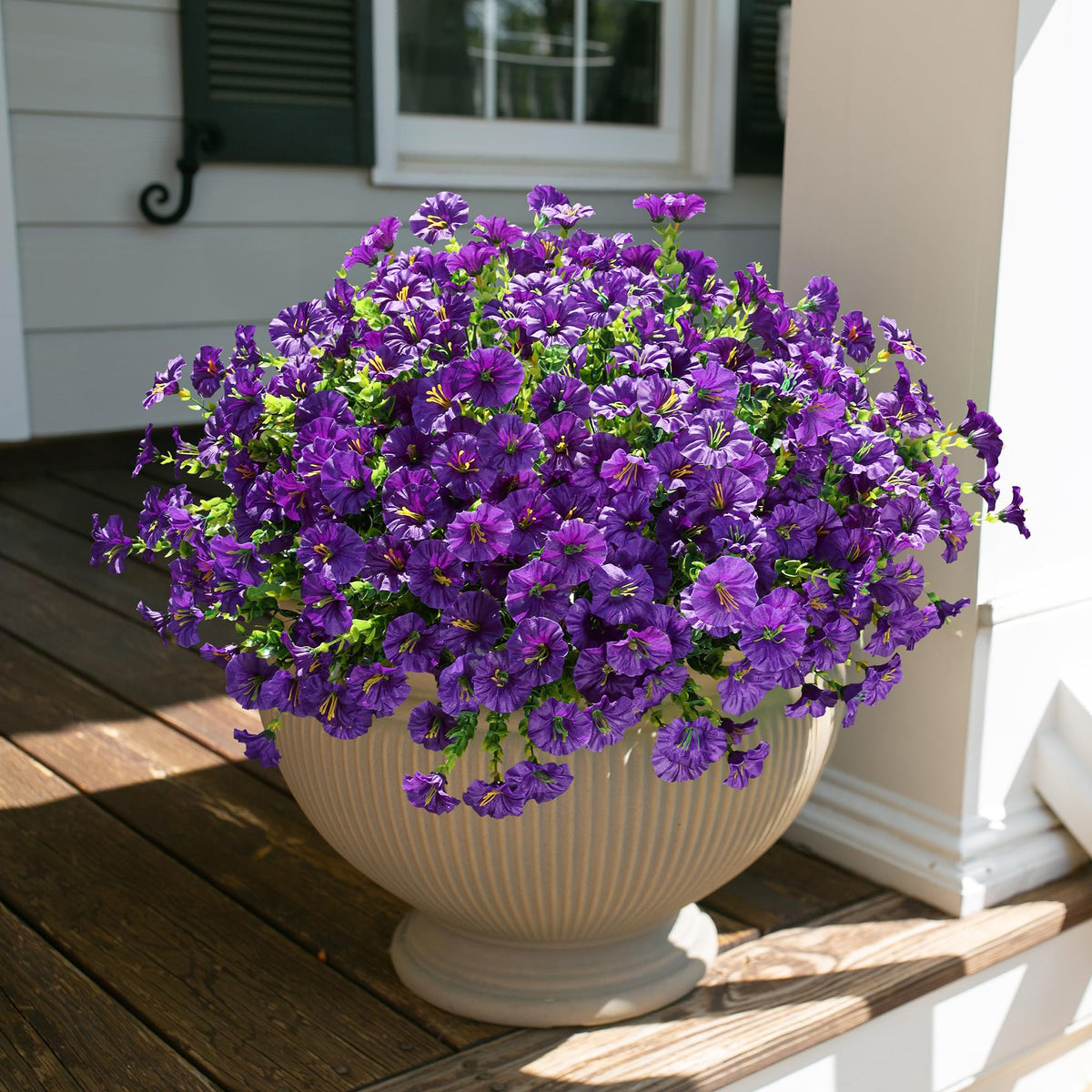 HyeFlora planter and window box decoration using artificial flowers