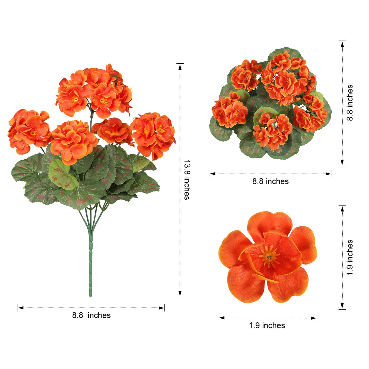 HyeFlora porch garden with orange geraniums for autumn vibe