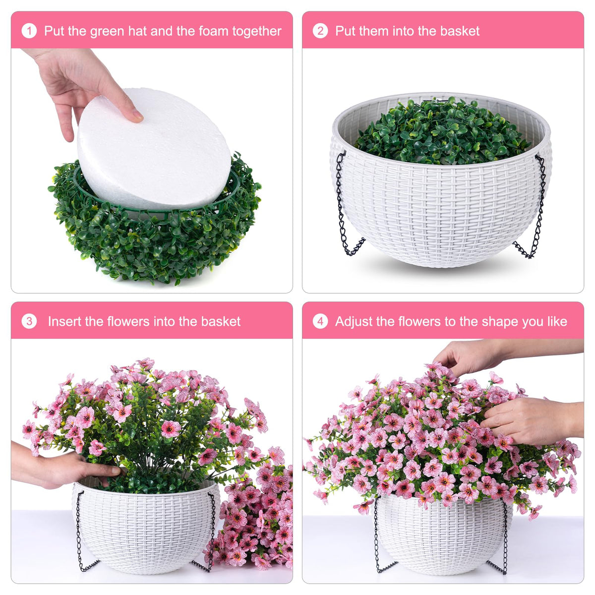 HyeFlora hanging planter suitable for porch, patio, balcony, or garden