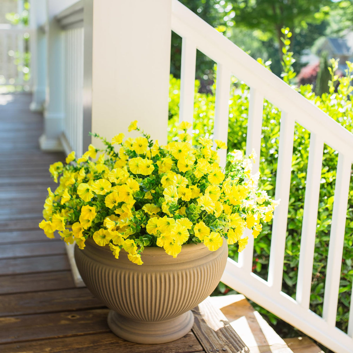 HyeFlora yellow decorative flowers brighten entryways