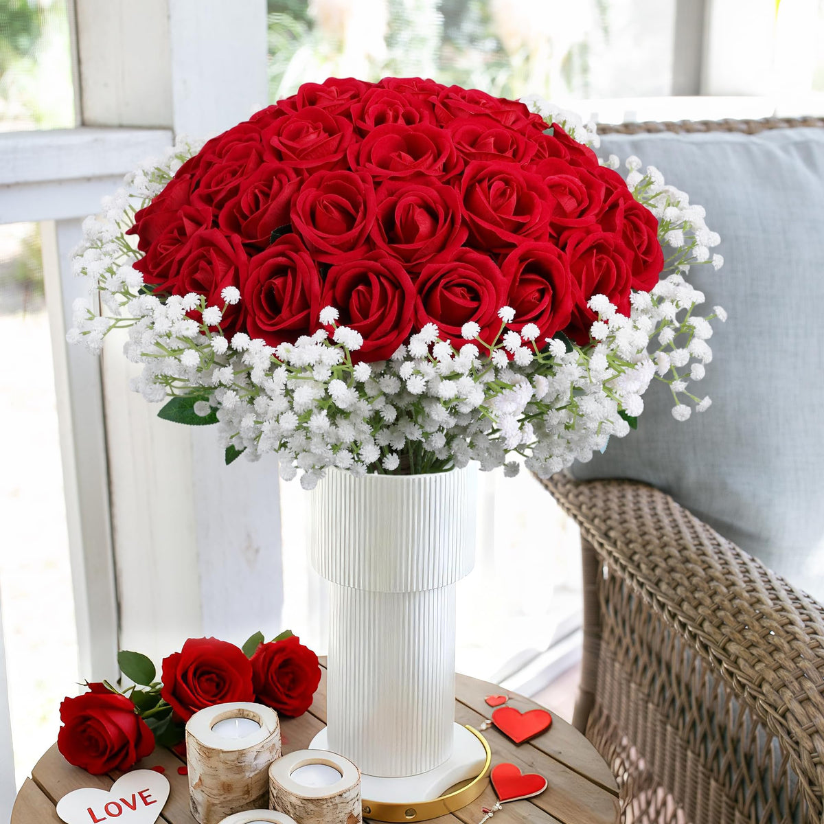 HyeFlora realistic artificial flowers pack for year-round events