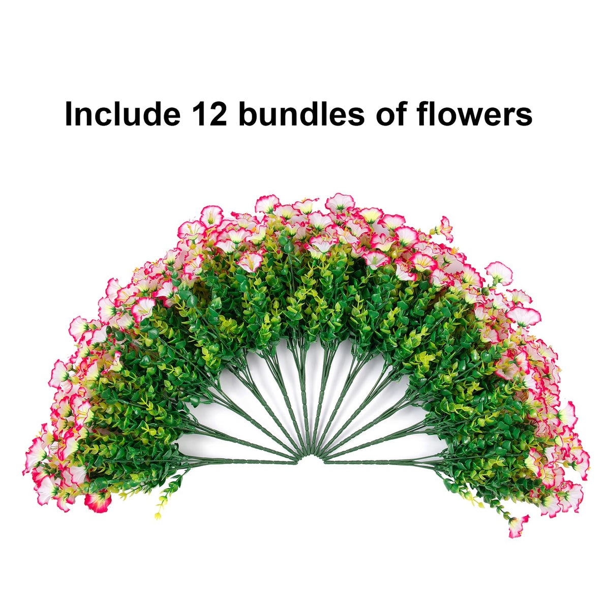 HyeFlora realistic outdoor flowers for porch and yard decoration