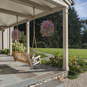 HyeFlora rust-resistant metal frame resists weathering for long-lasting color