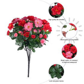 HyeFlora silk camellia UV-resistant flowers keep their look with minimal maintenance.