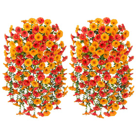 HyeFlora outdoor-friendly faux flowers with sturdy plastic and iron wire.