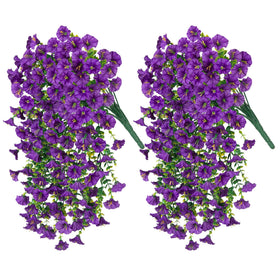 HyeFlora two-piece faux flower set enhances seasonal curb appeal.