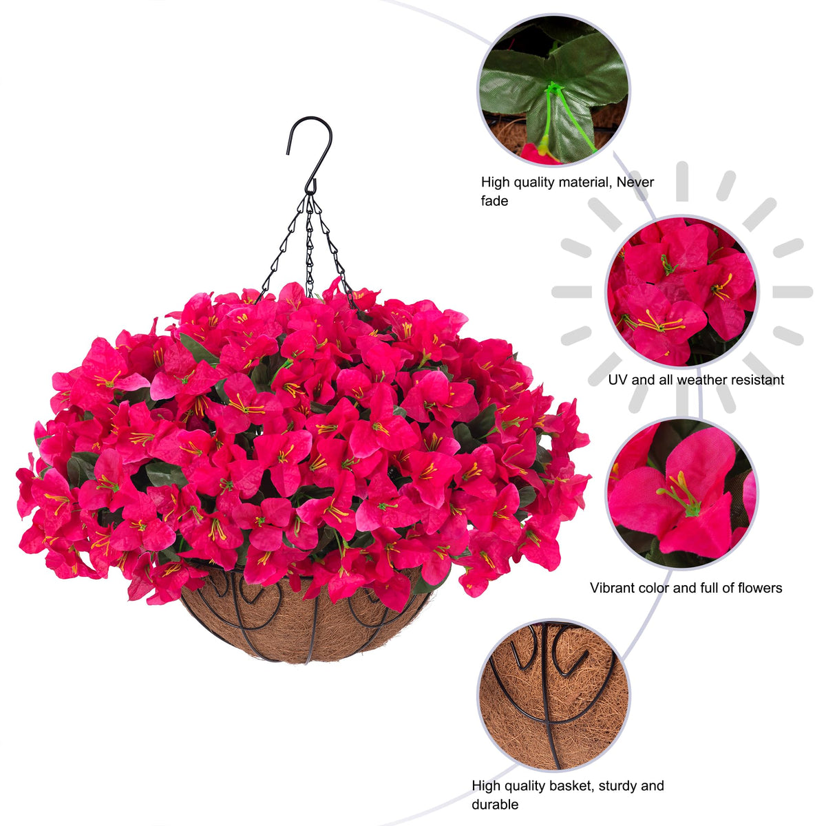 HyeFlora UV-resistant artificial flowers designed for outdoor use