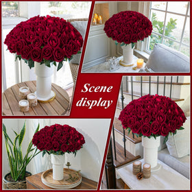 HyeFlora UV-resistant burgundy roses stay vivid in indoor and outdoor displays