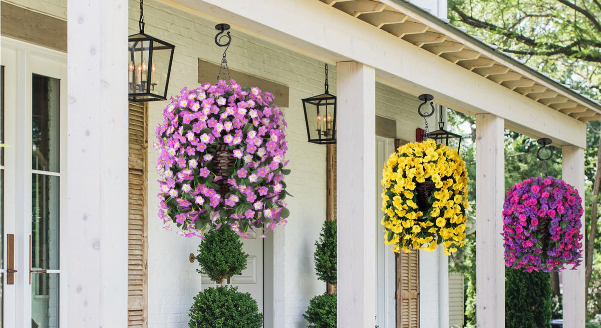 Hyeflora UV-resistant fake flowers endure sun without fading for ongoing use.