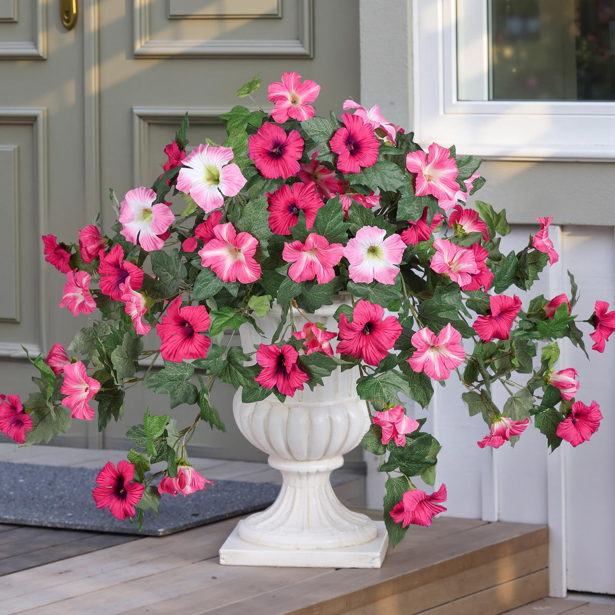HyeFlora waterproof faux petunias ideal for year-round decor
