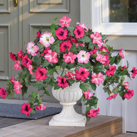 HyeFlora waterproof faux petunias ideal for year-round decor