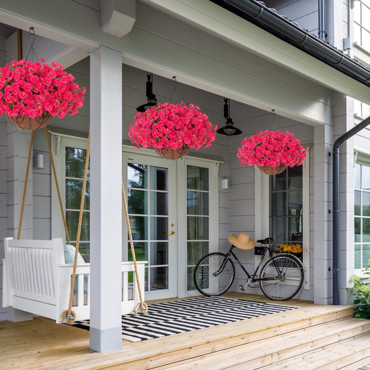 HyeFlora waterproof silk flowers for outdoor planters and beds