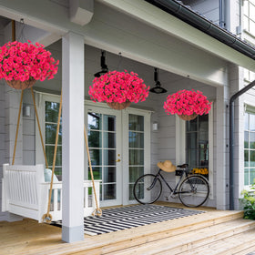 HyeFlora waterproof silk flowers for outdoor planters and beds