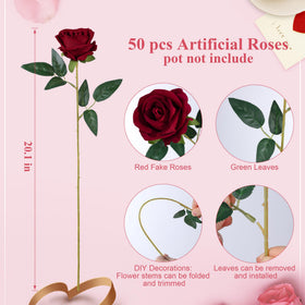 HyeFlora burgundy roses for wedding centerpieces and romantic DIY decor