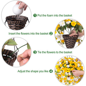 HyeFlora full-looking decorative hibiscus basket ideal for balconies and porches.