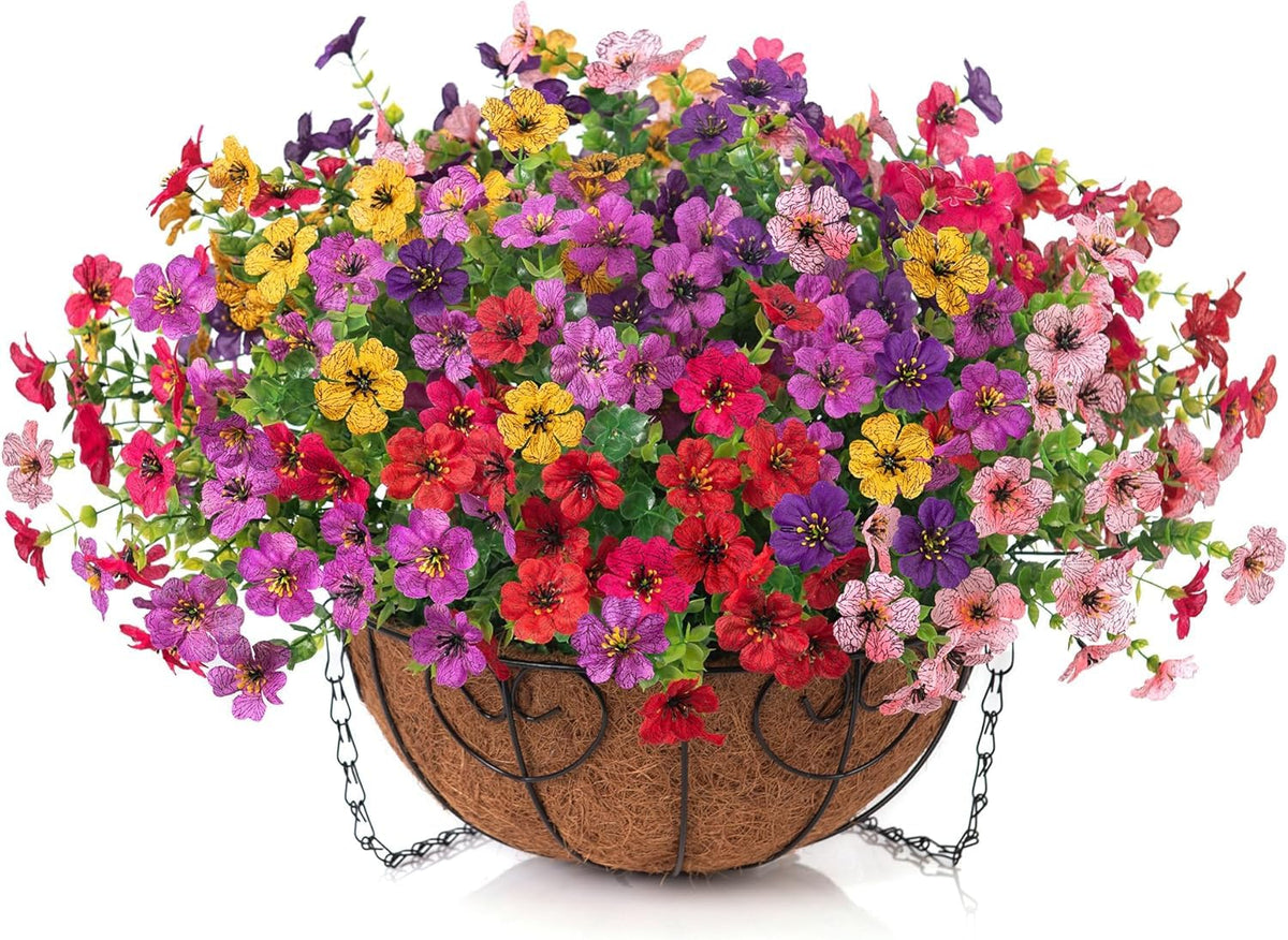 Close-up petals and textures mimic real flowers for natural-looking charm.