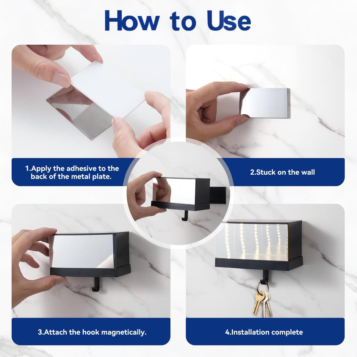 HYG CO Infinity Key Holder showing three lighting modes for versatile ambiance.