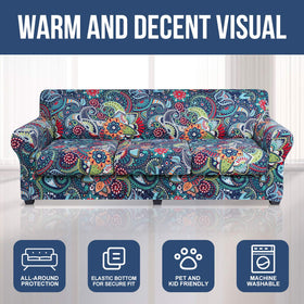 hyha easy-install elastic edges simplify fit over most sofa styles
