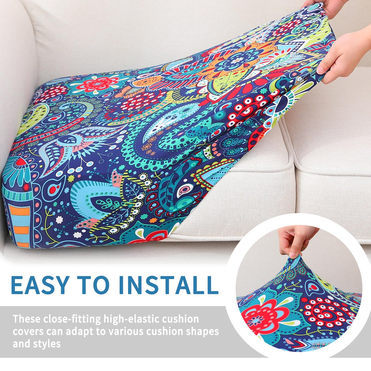 Hyha elastic bottom strap design keeps covers in place on furniture