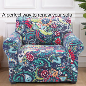 Hyha floral pattern detail adds charming focal point to living room decor.