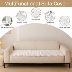 hyha fuzzy pet couch cover for 3-cushion sofa enhances comfort
