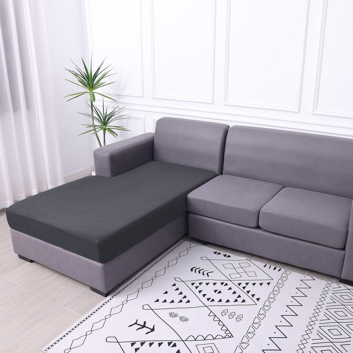 Hyha grey cover blends modern decor while protecting cushions