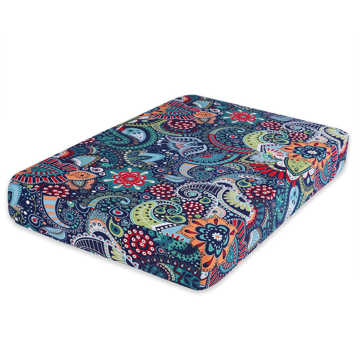 hyha printed cushion cover with paisley floral design protects your sofa and refreshes decor.