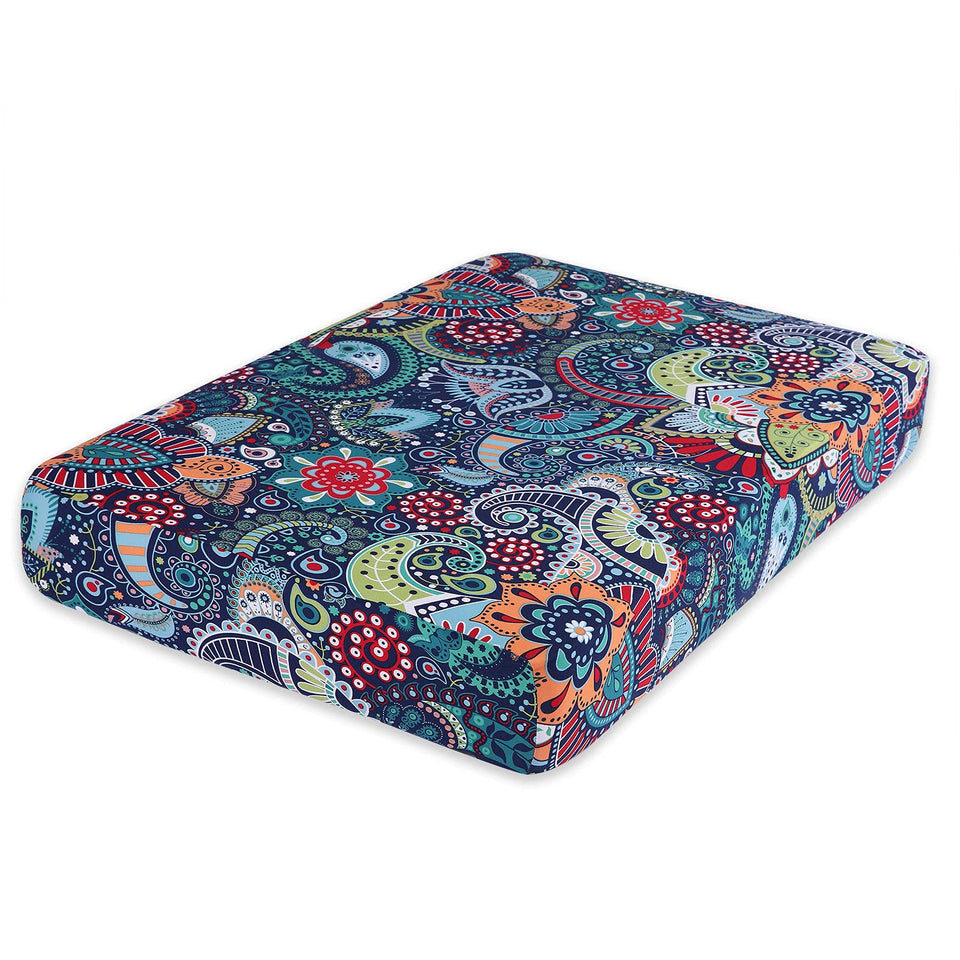 hyha printed cushion cover with paisley floral design protects your sofa and refreshes decor.