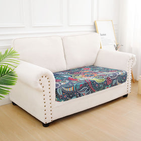 hyha paisley cushion cover updates living room with vibrant flower pattern and easy care.