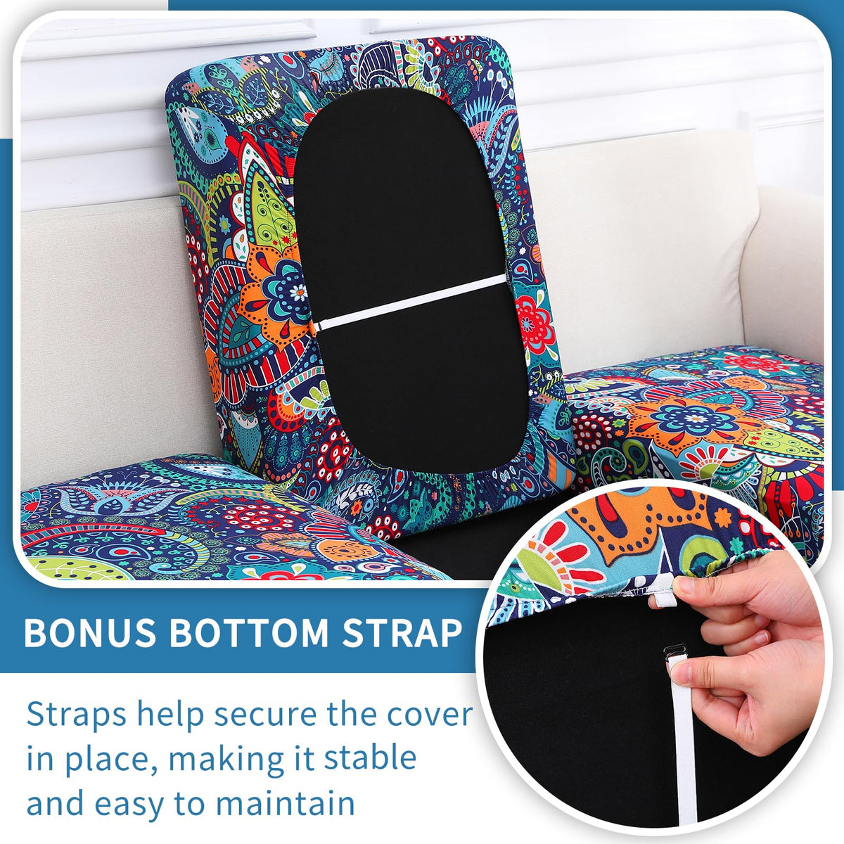Hyha stretch fabric closeup shows soft, anti-wrinkle material for easy fitting