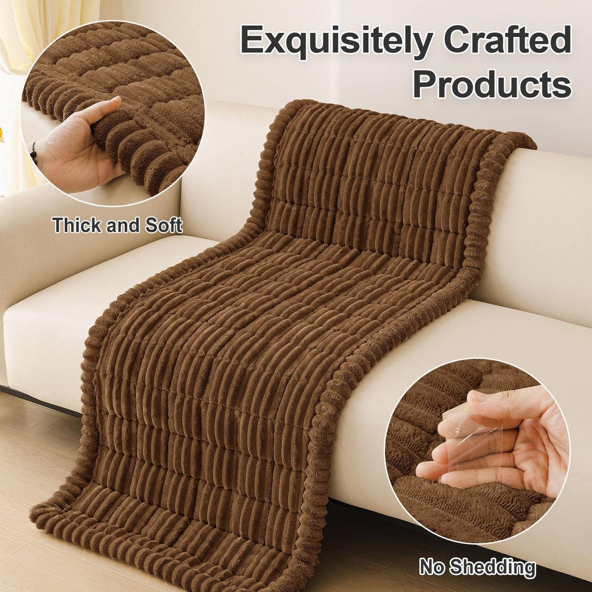 Hyha three cushion fit stays secure on a 3 cushion sofa