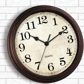 HYLANDA bronze wall clock back-hanging-slot for easy installation
