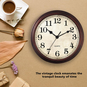Hylanda bronze decor clock shown in a cozy living room.