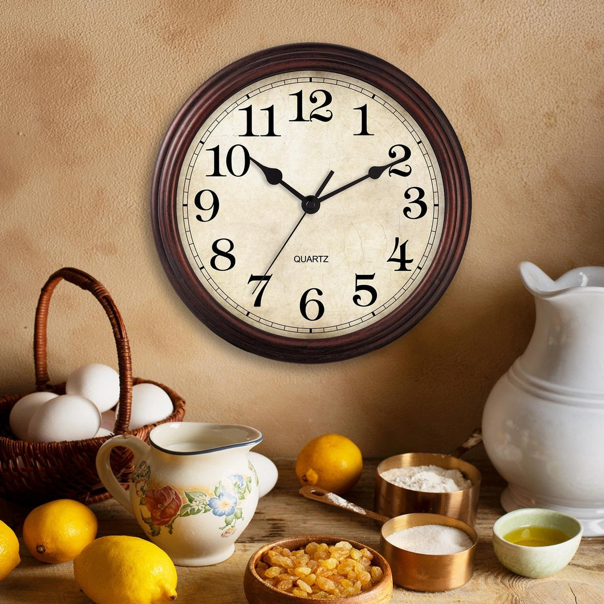HYLANDA bronze wall clock vintage decor element in a room