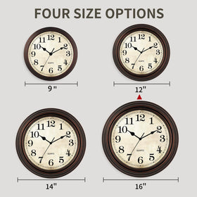 HYLANDA 12-inch clock face with large, easy-to-read numbers.
