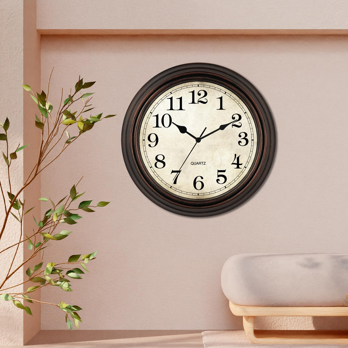 HYLANDA decorative clock enhances living rooms, bedrooms, or offices.