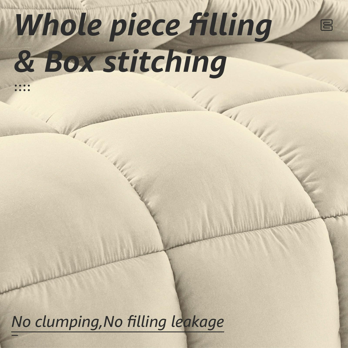 HYLEORY 3D/7D cooling down-alternative filling for balanced warmth and breathability.