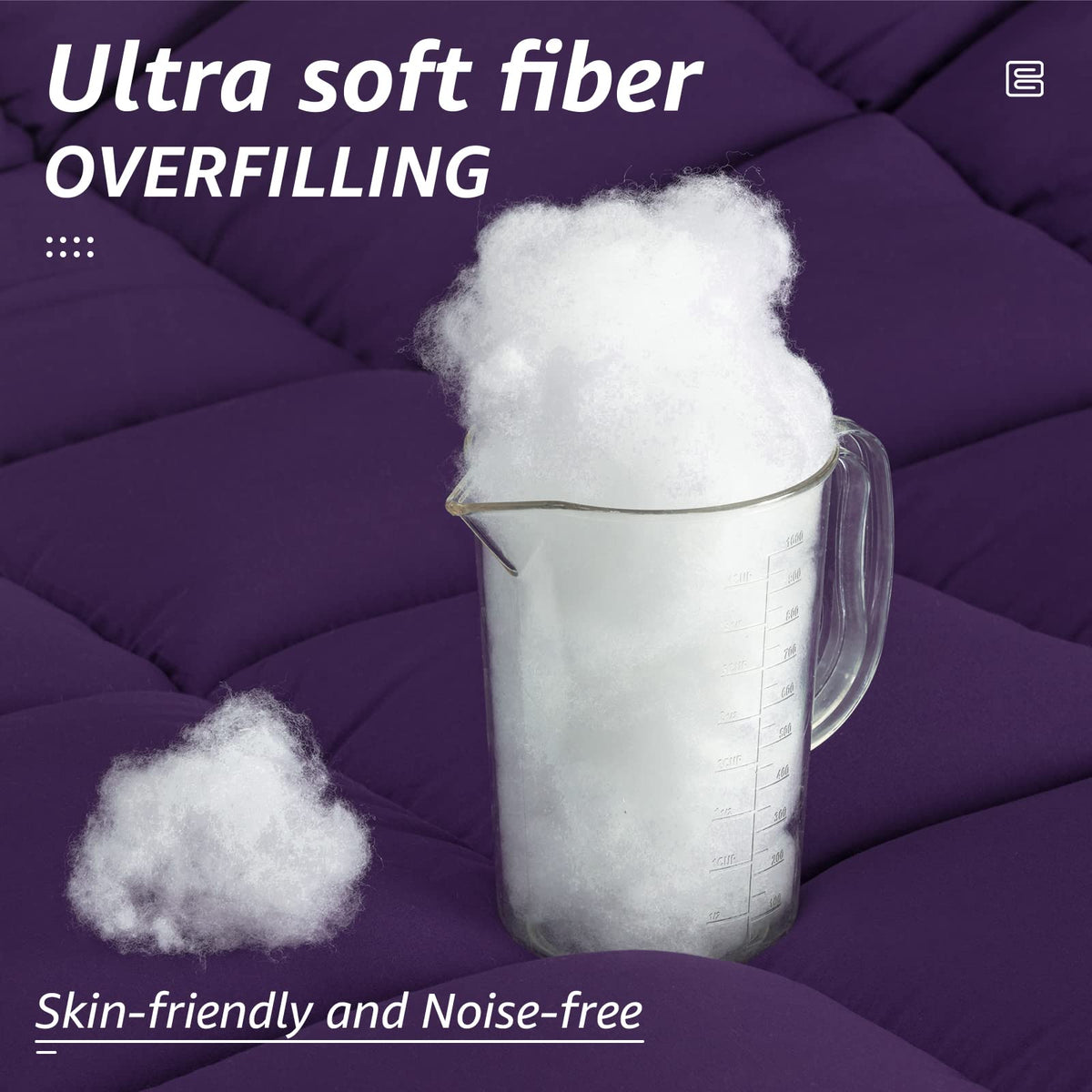 HYLEORY 3D/7D cooling goose down alternative filling provides even warmth without clumping.