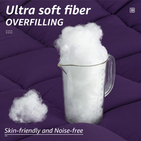 HYLEORY 3D/7D cooling goose down alternative filling provides even warmth without clumping.