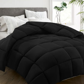 HYLEORY all-season queen comforter cover in peach-skin fabric offers ultra-soft touch.