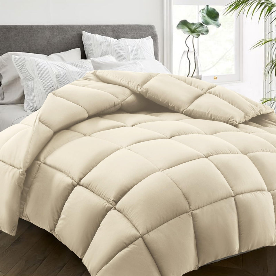 HYLEORY All-Season Comforter cover in soft-touch fabric for a plush, cozy feel.