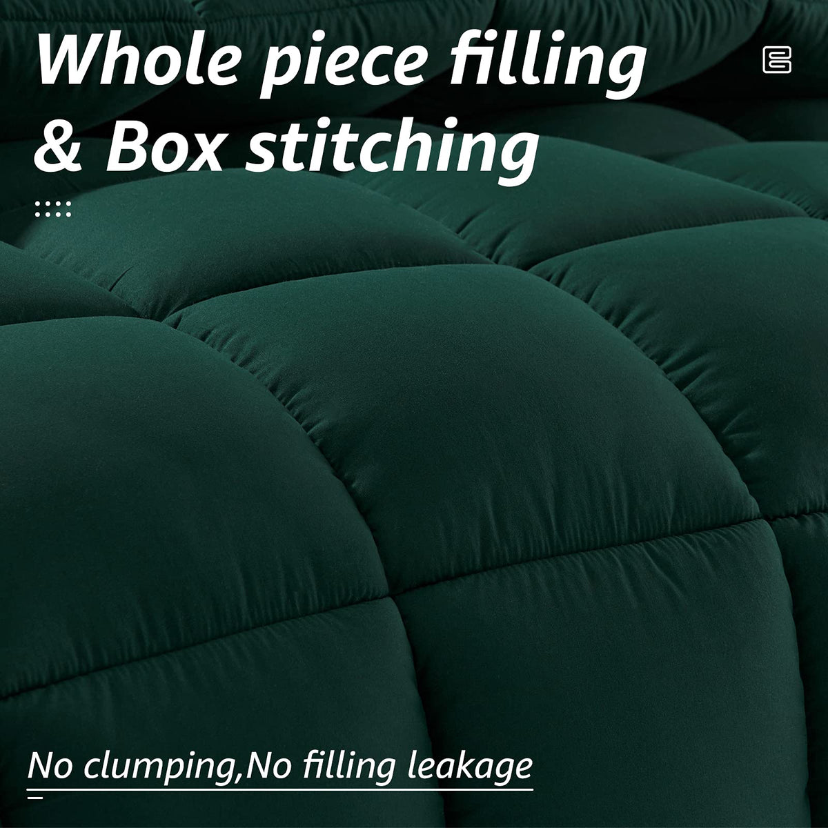 HYLEORY box-stitch quilting detail keeps filling evenly for lasting comfort.