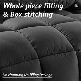 Cooling goose-down alternative fill provides year-round comfort.
