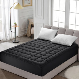 HYLEORY King Mattress Pad packaging demonstrating setup and care guidance.