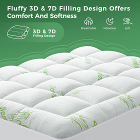 HYLEORY king-size topper measures 78x80 inches for plush comfort